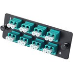 38M-30-2L-08BL, Комплект планка Q-SLOT с 8 адаптерами дуплекс LC OM3 ...