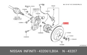 Диск тормозной задний INFINITI QX56/NISSAN Patrol (Y62) /Vent D=350mm 43206-1LB0A