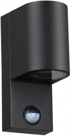 Фото 1/6 Odeon Light Настенный светильник GU10 IP44 c датчиком движения черный/металл/пвх 4390/1W