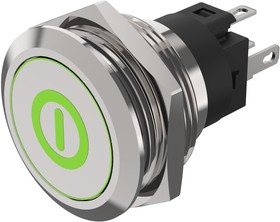 Фото 1/2 82-6151.1A34.B001, Illuminated Pushbutton Switch Momentary Function 1CO LED 24 VDC Green
