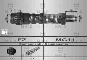 8519, Шланг тормозной передн. Citroen Berlingo 99-, Xsara 97-05, Xsara Picasso 99-, ZX 96-97, Peugeot Part