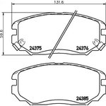 MDB2753, Колодки тормозные HYUNDAI NF передние (4шт.) MINTEX