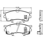 MDB2757, Колодки тормозные MAZDA 6 (GH) (08-) (1.8/2.0/2.5) передние (4шт.) MINTEX