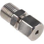 1/4 BSP Compression Fitting for Use with Thermocouple or PRT Probe, 3.175mm Probe