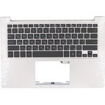 Клавиатура (топ-панель) для ноутбука Asus UX303L, UX303LA черная с серебристым ...
