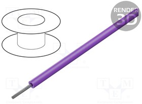 421816 VI005, Провод; HookUp Wire PVC; многопров; Cu; 18AWG; фиолетовый; ПВХ
