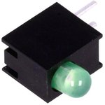 H30E-1GD, LED; in housing; green; 3mm; No.of diodes: 1; 20mA; 80°; 1.6?2.6V