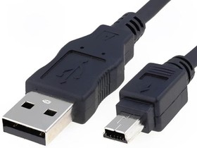 Фото 1/2 50768, Кабель, USB 2.0, вилка USB A, вилка mini USB B, 3м, черный, Canon