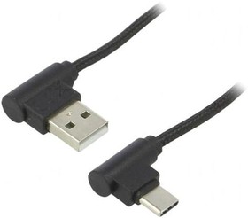 50495, Кабель, USB 2.0, угловая вилка USB A, угловая вилка USB C, 1м