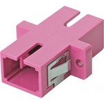 36A-40-SC-02MG, Оптический адаптер OM4, симплекс SC, с фланцами, пурпурный