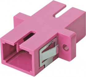 36A-40-SC-02MG, Оптический адаптер OM4, симплекс SC, с фланцами, пурпурный