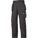 32130404050, Craftsman Black Men's Cotton, Polyester Trousers Imperial Waist 35in
