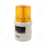 S100DL-WS-24-A, Сигнализатор: светозвуковой, 24ВDC, LED, янтарный, IP54, 105дБ