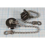 Разъем ST12 заглушка, контакты , диаметр М12, монтаж на кабель, металл