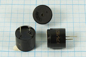 Зуммер пьезоэлектрический с генератором, размер 16x14, напряжение 1.5~18В, частота 4.0кГц, контакты 2P7.6, KPI-1620, KEPO