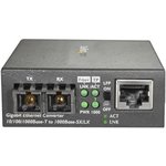 MCMGBSCSM10, RJ45, SC Media Converter, Single Mode, 10/100/1000Mbit/s ...