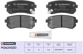 M2624320, Колодки тормозные Kia Ceed 06-, Rio II 05-, Cerato 09-; Hyundai ix35 10-, i30 07- задние Marshall