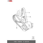 1354250, Ремни приводные (к-т) Foc'05- (+АС)