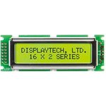 162D-BC-BC, 162D-BC-BC Alphanumeric LCD Display, Yellow on Green ...