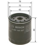 0451103227, Фильтр масляный FORD Mondeo 1,2,Escort,Fiesta (-00) (1.8 TD) BOSCH