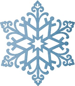 Фото 1/3 502-378, Елочная фигура Снежинка Снегурочка, 81 см, цвет голубой