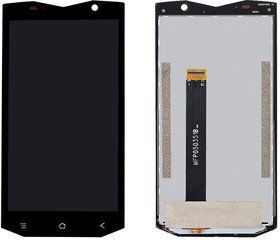 Фото 1/2 Дисплей (экран) в сборе с тачскрином для Blackview BV8000 черный