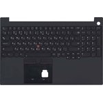Клавиатура (топ-панель) для ноутбука Lenovo ThinkPad E15 gen 2 черная с черным ...