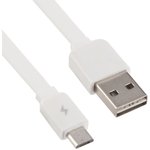 USB Дата-кабель Remax Micro USB плоский Safe&Speed 1м (белый)