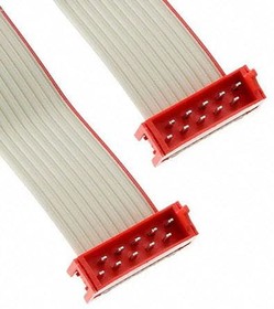Фото 1/3 2205063-3, Ribbon Cables / IDC Cables 10 POS Length 200mm Micro-Match MOW-MOW