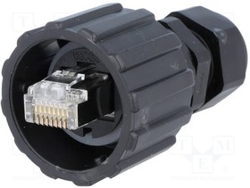 Фото 1/2 17-10001, Вилка; RJ45; PIN: 8; Кат: 5e; экранированный; Конф: 8p8c