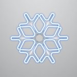 501-223, Фигура Снежинка из гибкого неона с эффектом тающих сосулек, 60х60 см ...