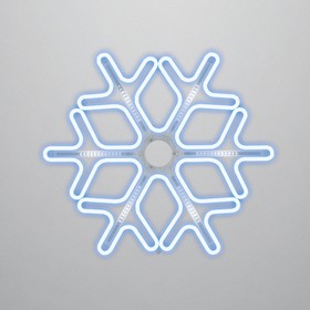 501-223, Фигура Снежинка из гибкого неона с эффектом тающих сосулек, 60х60 см, цвет свечения синий/белый NEON