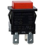 LC-8304BROT2-G, кнопка красная без фиксации с подсветкой 250В 10A (аналог EP-11)