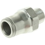 3805 08 11, LF3800 Series Straight Threaded Adaptor, NPT 1/8 Male to Push In 8 ...