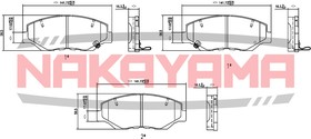 P0546NY, Торм. колодки передние Honda CR-V 2.0 2002-