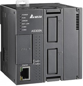 Фото 1/2 Процессорный модуль AS300, 128K шагов, 16DI/16DO, Ethernet, 2xRS485, mini USB, AS332P-A, шт