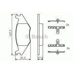 0986468890, Колодки тормозные VW Golf 1,2 ,Polo передние