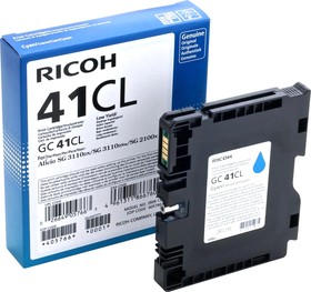 Фото 1/10 Ricoh GC 41CL (405766), GC 41CL Картридж для гелевого принтера Голубой