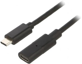 Фото 1/2 FCR72005, Cable USB-C Plug - USB-C Socket 2m USB 3.0 Black