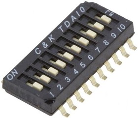 TDA10H0SB1, DIP Switches / SIP Switches HALF PITCH 10 POS
