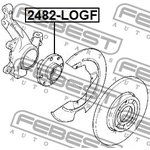 2482-LOGF, 2482-LOGF_ступица колеса передняя!\ Renault Logan/Sandero 1.4-1.6 04