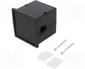 KM-63-PF/BK, Корпус: на панель, Х: 72мм, Y: 72мм, Z: 73мм, ABS, черный, винтами