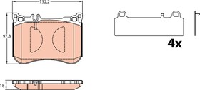 GDB2144, Колодки тормозные дисковые перед MB S-CLASS 13- / S-CLASS 15- / S-CLASS 14-
