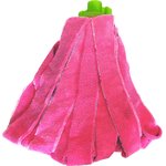 Матерчатая насадка для мытья пола микрофибра резаная, 140г, розовая M-140/C/IN