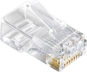 Коннектор RJ-45 Кат.6 8P8C под одножильный кабель 100шт 283691