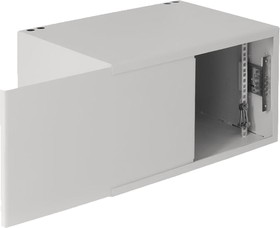 Фото 1/3 Настенный антивандальный шкаф пенального типа, 7U, Ш520хВ320хГ400мм, OEM, серый EC-WP-075240-GY