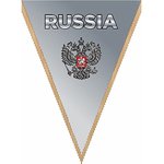 Треугольный вымпел RUSSIA фон серый S05101076