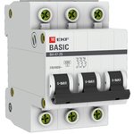 Автоматический выключатель 3P 6А B 4,5кА ВА 47-29 Basic mcb4729-3-06-B