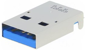 Фото 1/5 GSB316441CEU, USB Connectors USB 3.0 Type A R/A Plug SMT
