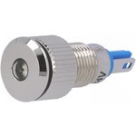 GQ8F-D/W/24, Индикат.лампа: LED, плоский, 24ВDC, Отв: d8мм, IP67, под пайку